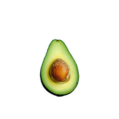 avocado isolated on white background, transparent background, PNG