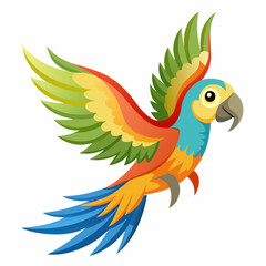 parrot on white background