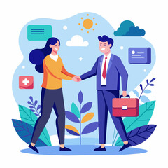 business people shaking hands