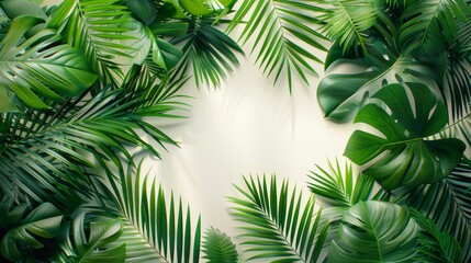 Obraz premium A large green leafy plant with many leaves and a white background