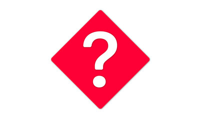 Red diamond-shaped sign with question mark