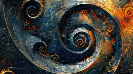 An abstract representation of the past, with swirling patterns of history and memory. © Hasii