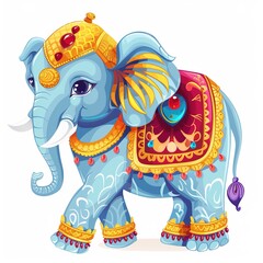 Obraz premium Elephant Festival Fashion