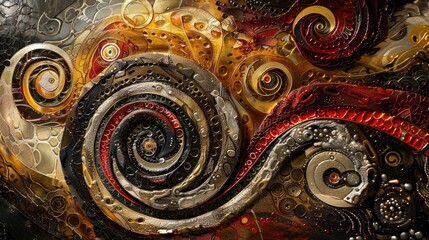 An abstract representation of eternity, with swirling patterns of timelessness and permanence.
