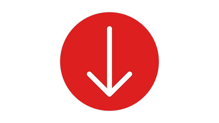 Red circle with downward arrow symbol