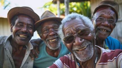 A Joyful Gathering of Elderly Friends