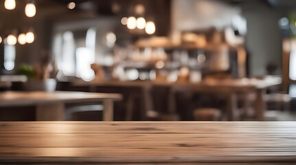 restaurant and kitchen interior with blurred. generative.ai