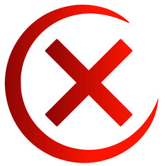 Obraz premium cross mark icon vector design element 