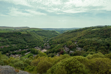 landscape showing mytholm in the summer time 
