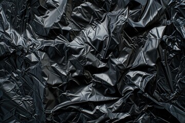 Detailed view of a black plastic piece, suitable for industrial or recycling concepts