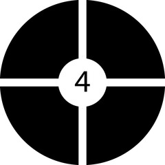 Pie Chart Vector icon that can easily modify or edit, infographic pi chart concept . Mathematics, Chemistry, Science symbols, isolated on transparent background, style sign for mobile concept.