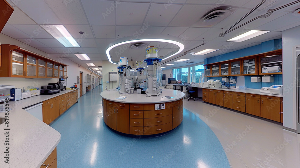 Wall mural A 360-degree virtual tour of the Center for the Study of X Disease, showcasing state-of-the-art research facilities and equipment. 32K. - Wall murals