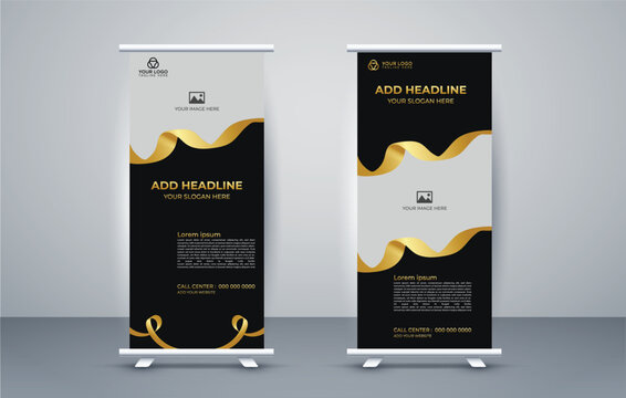 Eye Catchy Roll Up Banner with Fully Editable Vector or EPS