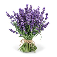 bouquet of lavender on a white background