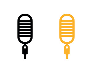 Microphone icon on white background. Vector illustration in trendy flat style