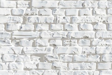Obraz premium A white brick wall that has been painted white. Suitable for background or texture use