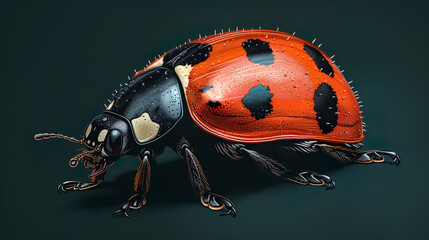 Fototapeta premium color illustration of a ladybug