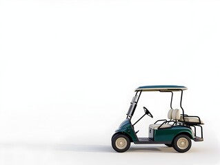 Obraz premium Compact Electric Golf Cart on Minimalist White Background