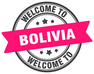 Welcome to Bolivia stamp. Bolivia round sign