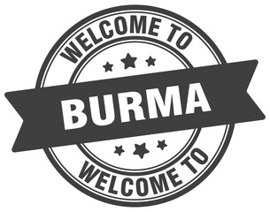 Welcome to Burma stamp. Burma round sign