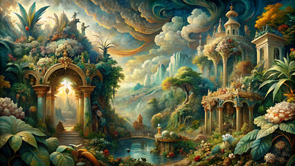 Obraz premium Baroque artistic image of nature