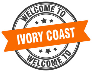 Welcome to Ivory Coast stamp. Ivory Coast round sign