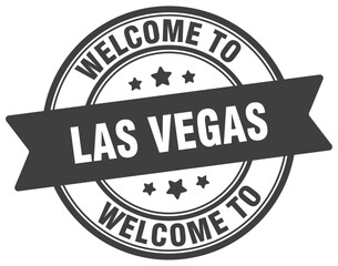 Welcome to Las Vegas stamp. Las Vegas round sign © BHM