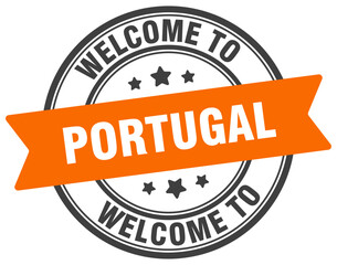 Welcome to Portugal stamp. Portugal round sign