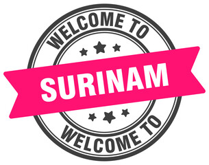Welcome to Surinam stamp. Surinam round sign