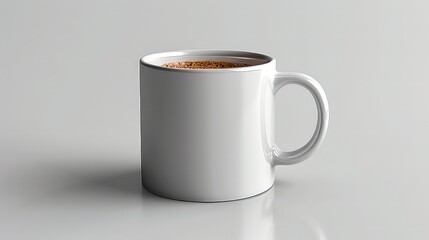 White cup of coffee for mockup