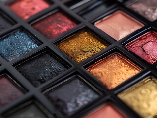 Fototapeta premium A Luxurious Makeup Palette Bursting with Rich,Pigmented Shades for Endless Glamorous Looks