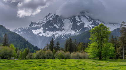 Obraz premium Mountain landscape in snow
