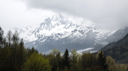 Fototapeta premium Mountain landscape in snow