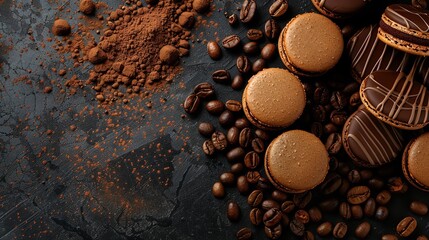 Creative Food Template: Brown Macaroon

