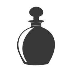 Obraz premium Silhouette perfume bottle black color only