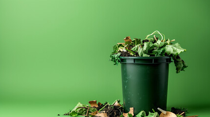 Bin against plain background highlighting waste reduction. 