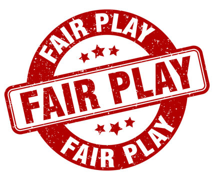 fair play stamp. fair play label. round grunge sign