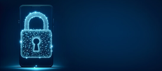 Cyber security concept, Laptop and smart phone with Lock symbol connecting network, Cyber Security Data Protection Business Privacy concept,privacy antivirus virus defence internet technology concept.