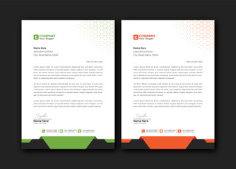 Abstract Letterhead Design Template. Creative & Clean business style print ready letterhead