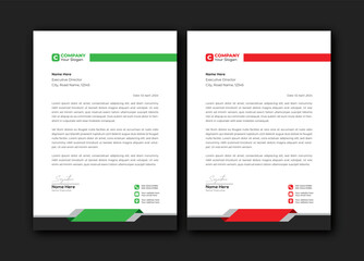 Obraz premium Elegant business letterhead design, abstract letterhead template design