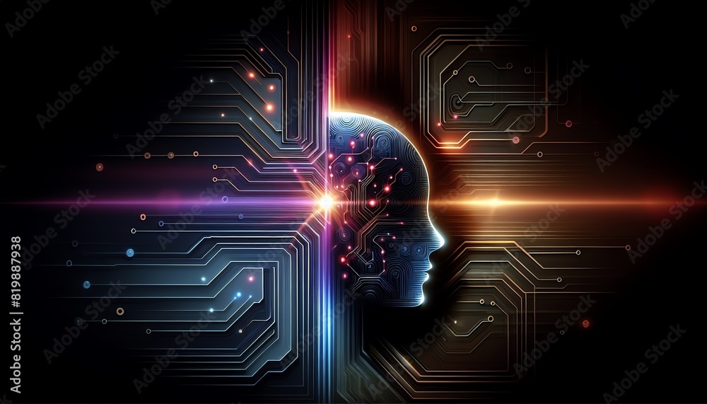 Wall mural an abstract 3d background of natural language processing for ai in business concept