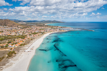 Aerial View of La Caletta, Siniscola, province of Nuoro, Sardinia