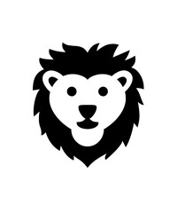 cute lion head icon isolated