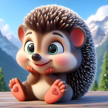 hedgehog with a hedgehog