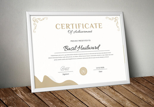 Elegant Certificate Layout