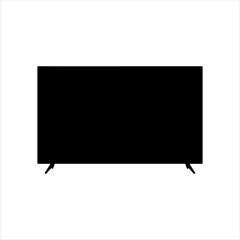 Led television screen silhouette isolated on white background. Television icon vector illustration design.