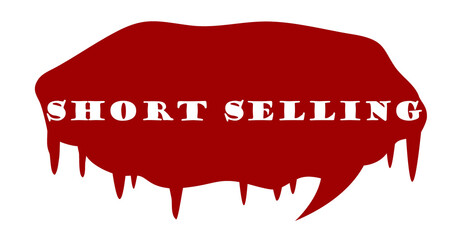 Short selling, depicted on a cloud image, is a strategy where investors borrow shares, sell them at market value, and repurchase at a lower price. Profits are made from the decline in stock prices.