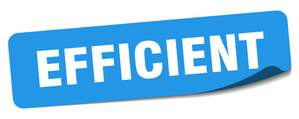 efficient sticker. efficient label