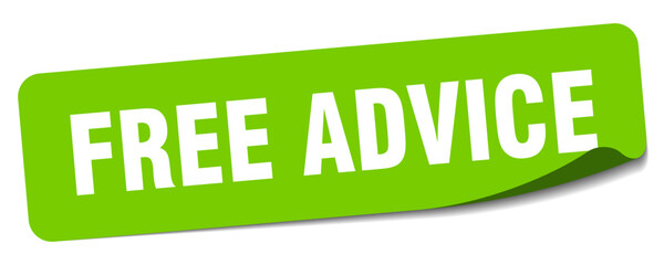 free advice sticker. free advice label