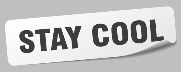 stay cool sticker. stay cool label